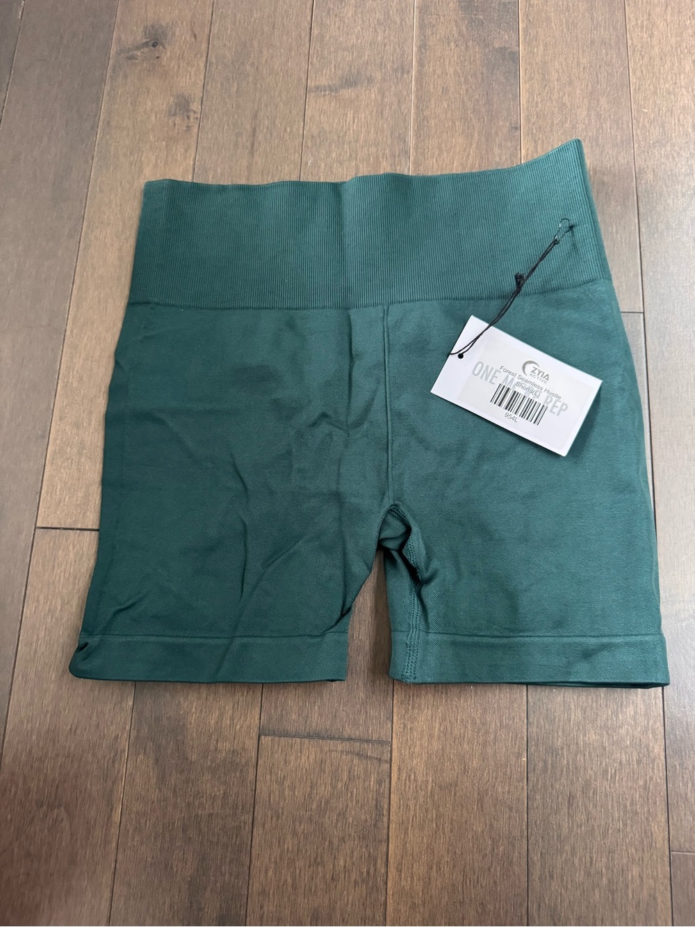 ZYIA High-Waist Deep Teal Bike Shorts